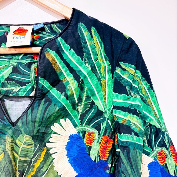 ✨HOST PICK✨ FARM RIO Adrianna blouse with tropical pattern * - Picture 4 of 9